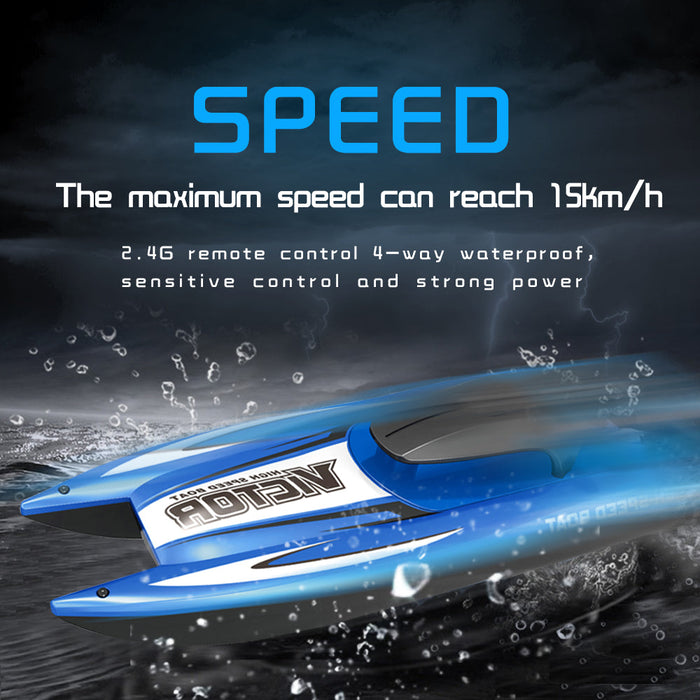 T15 1/47 2.4G RC Boat - Waterproof High-Speed Racing, Rechargeable Electric Radio Remote Control Toys Ship - Ideal Gift for Boys and Children