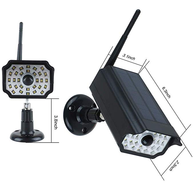 GUUDGO Solar Flashing LED Light Fake Camera - Dummy CCTV Surveillance with Infrared Sensing & Solar Simulation - Ideal for Home Security and Outdoor Use