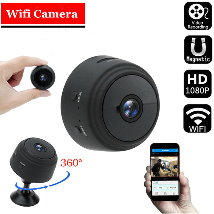 A9 1080P Wifi Mini Hidden Camera - Moving Detection, Night Vision, Remote Monitoring, Wireless Surveillance - Ideal for Home Security and Nanny Monitoring