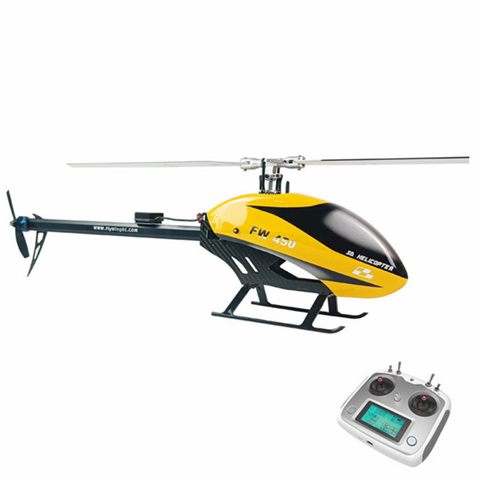 FLY WING FW450 V2.5 - 6CH FBL 3D GPS Altitude Hold One-Key Return RC Helicopter With H1 Flight Control System - Perfect for Enthusiasts and Advanced Pilots