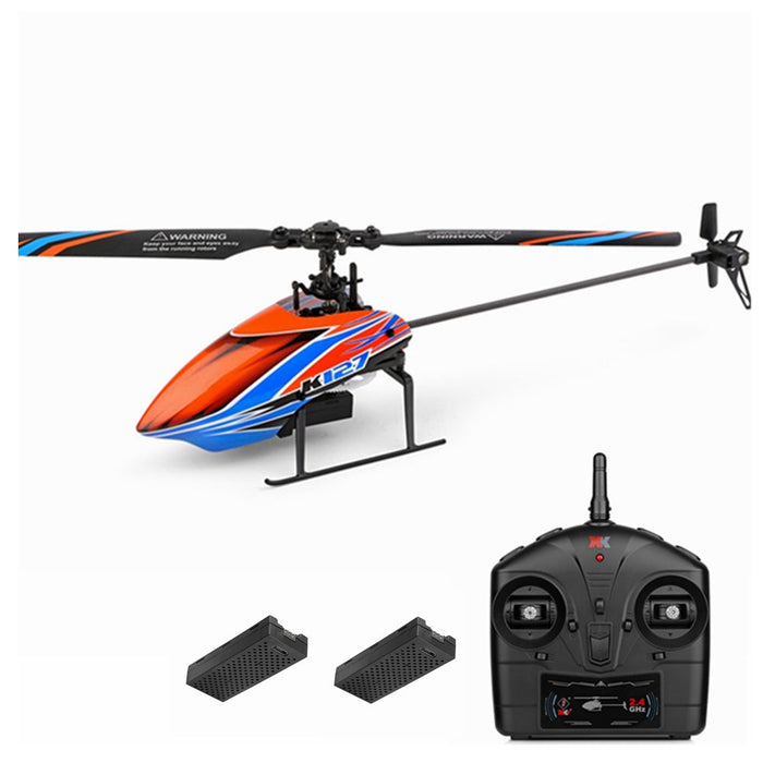 XK K127 - 4CH 6-Axis Gyro Altitude Hold Flybarless RC Helicopter RTF - Perfect for Beginners and Enthusiasts