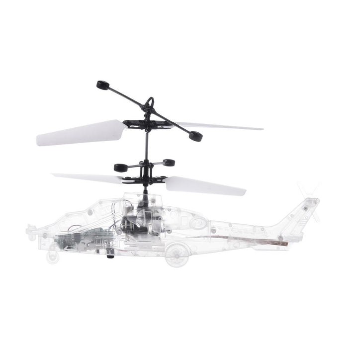 Smart Levitation RC Helicopter - Gesture Sensing, LED Light, Altitude Hold, Transparent Design - Perfect Kids Toy