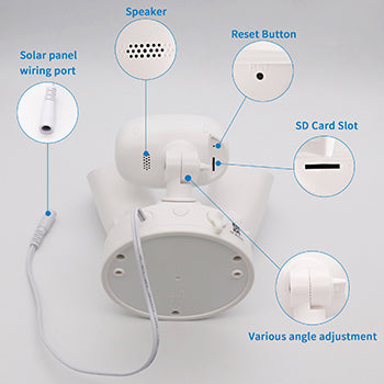 Hiseeu Solar Floodlight Camera - Wireless Security Camera, 12000mAh Rechargeable Batteries, High Brightness LED, Color Night Vision, IP66 Waterproof, 1080P, Motion Detection, 2-Way Audio, Cloud Storage - Ideal for Outdoor Security and Surveillance