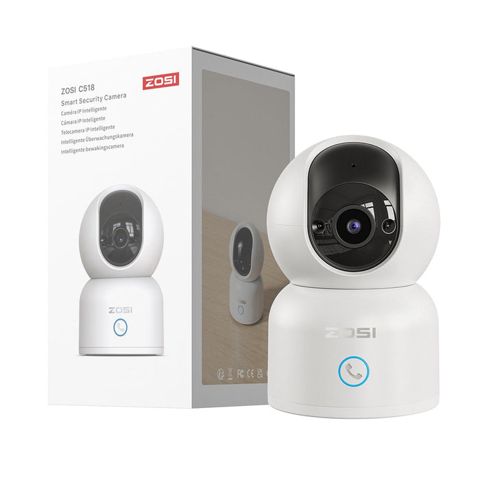 ZOSI Dual Band 2.4G/5G WiFi HD Surveillance Camera - 3MP Indoor Security Cam with Intelligent Tracking & 10M Night Vision - Perfect for Home Monitoring and Safety