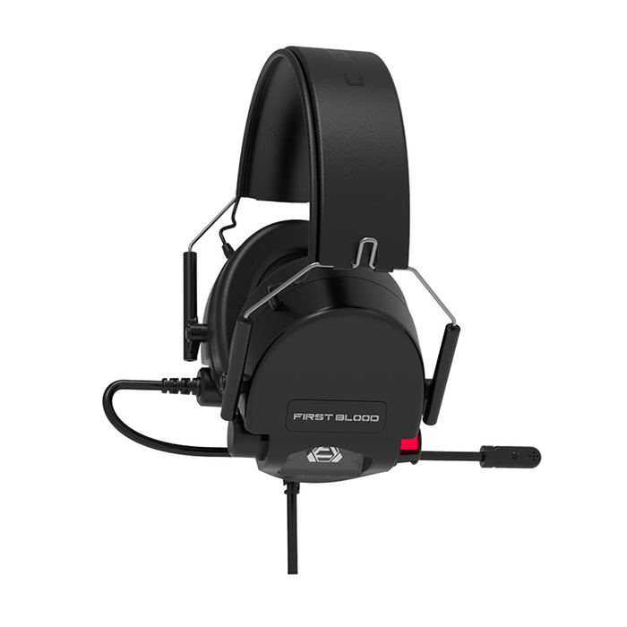 FirstBlood H10 Gaming Headset - Foldable Headphone with Virtual 7.1, One-way Noise Reduction Microphone, Colorful Light - Perfect for PC and Laptop Gamers