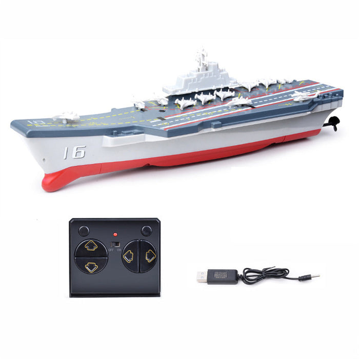 Happy Cow 777-212 - 2.4G 4CH Military RC Aircraft Boat, Remote Control Ship Speedboat, Waterproof Toy RTR Models - Ideal for Kids and Adult Hobbyists