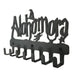 Alohomora Letter Metal Wall Key Holder — 7-Hook Decorative Organiser