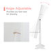 Lockable Freestanding Jewellery Armoire with Adjustable Full-Length Mirror — White
