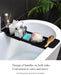 Extendable Bath Shelf Tray with Anti-Slip Phone & Tablet Holder — White or Grey