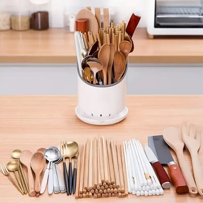 Cutlery Drain Holder – Plastic Chopstick & Tableware Drainer