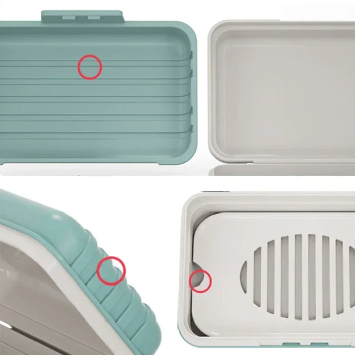 Bathroom Soap Dish with Lid — Plastic Soap Box (1–3 pcs)