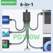 100W GaN USB‑C PD Fast Charger – Quick Charge 4.0/3.0 Desktop Station for iPhone 17 Pro Max