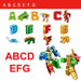GUDI 26-piece A–Z Transforming Alphabet Robot & Dinosaur Building Block Toys