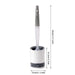 Wall‑Mounted Refillable Spray Toilet Brush — 40cm Handle, TPR Silicone, White