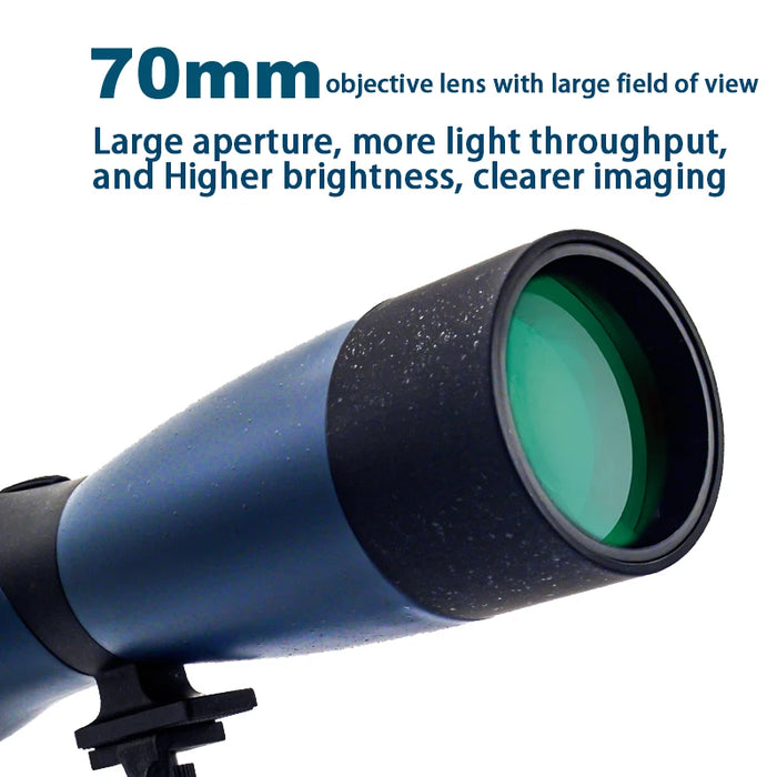 25-75x70 Spotting Scope Monocular with BAK4 Prism, Waterproof for Birdwatching, Shooting & Camping