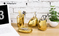 Modern Ceramic Bathroom Accessory Set — 4 or 5 Piece with Pump Dispenser