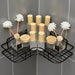 No-drill Wall-mounted Triangle Bathroom Shelf — Single Tier Metal Shower Caddy