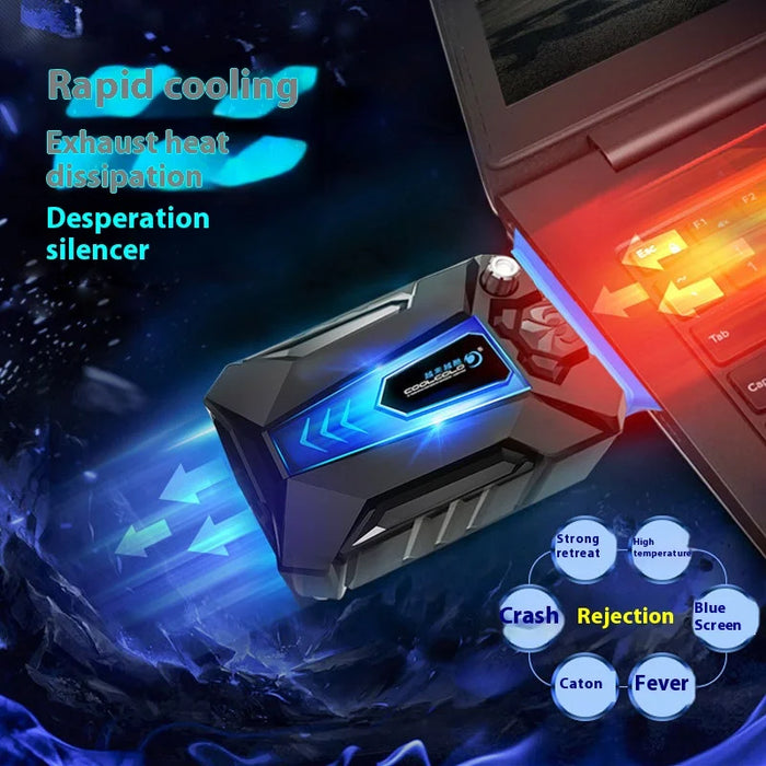 Portable Vacuum USB Laptop Cooler — External Extracting Fan for 15–17 inch Notebooks