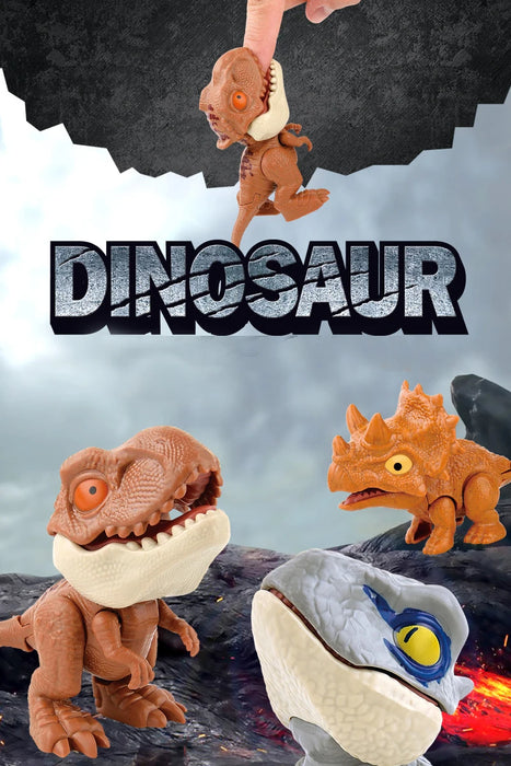 Mini Cartoon Tyrannosaurus Finger Dinosaurs — Plastic Finger Puppets (5/10/20)