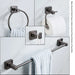 Gun Grey Bathroom Hardware Set — Towel Bar, Paper Holder, Ring & Hook