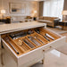 Adjustable Wooden Cutlery Tray Drawer Organiser — Expandable Divider