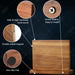 Acacia Wood Universal Knife Block with Removable Bristle Insert