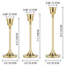 Vintage Elegant Tabletop Candle Holders – Metal & Aluminium, Single or 3‑Piece Sets