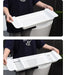 Extendable Bathtub Shelf Tray – Plastic Bath Rack for Towels & Books (White/Black)