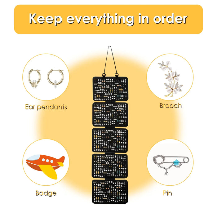 Felt Lapel Pin & Earring Display Panels — Hanging, Detachable Pages