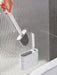 Wall-Mounted Silicone Toilet Brush with Long Handle — Quick-Dry Soft Bristles