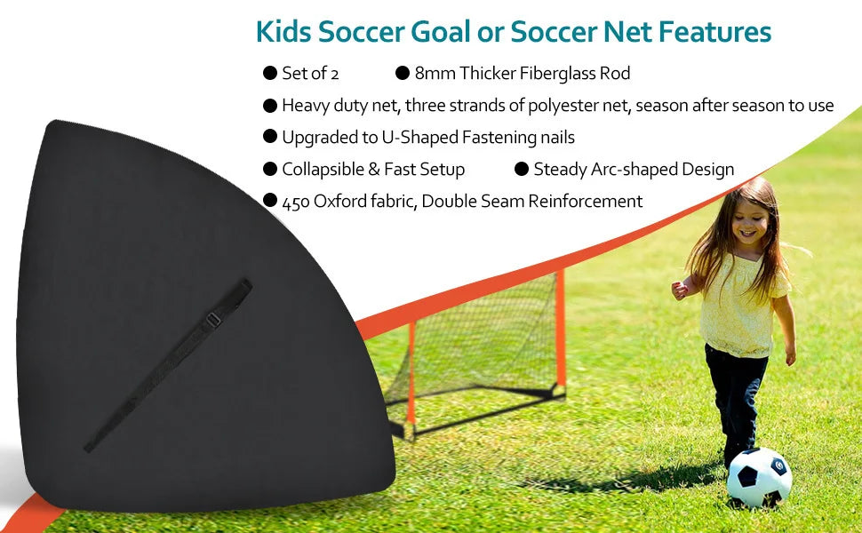 Pop-up Football Goal for Garden — Portable Kids Soccer Net for Training & Backyard Play