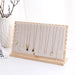 Wood Jewellery Display Stand — Large Necklace & Bracelet Rack with Faux Suede Interior