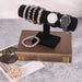 T-shaped Jewellery & Watch Display Stand — Velvet Bracelet Holder (Black/Grey)