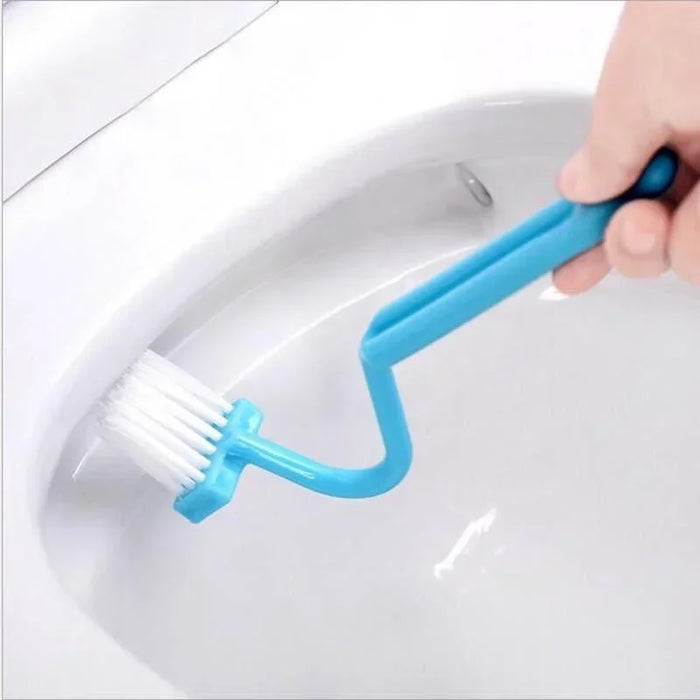 Curved S-Head Toilet Brush with Long Handle and Hanging Hook – 1/2/3 Pack