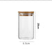 Glass Food Storage Jar with Wood Lid — Airtight Kitchen Storage (250/400/520/1000ml)