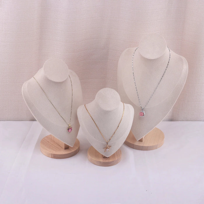Velvet Necklace Display Bust – Pendant Organiser Stand (S/M/L)