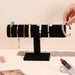 T-shaped Jewellery & Watch Display Stand — Velvet Bracelet Holder (Black/Grey)