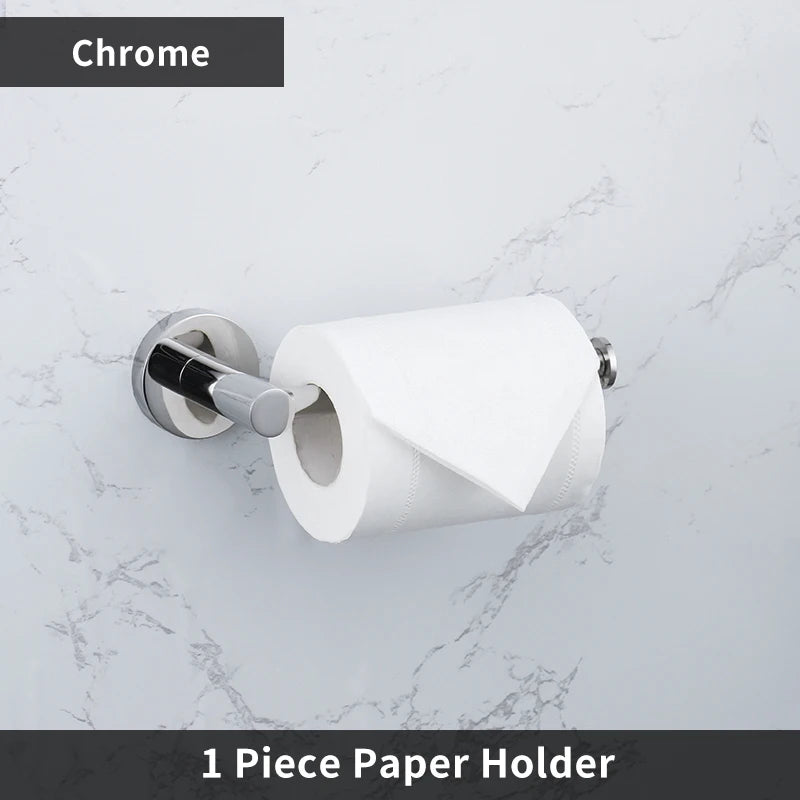 SUS304 Stainless Steel Wall-Mount Toilet Roll Holder — Multiple Finishes