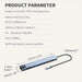 10-in-1 USB-C Hub – 4K@30Hz HDMI-Compatible Docking Station with PD 100W, RJ45 & USB 3.0