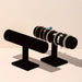 T-shaped Jewellery & Watch Display Stand — Velvet Bracelet Holder (Black/Grey)