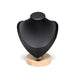 Wooden Jewellery Bust – Necklace Display Stand, Black or Beige (S/M/L)