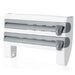 Wall-Mounted Wrap Dispenser with Cutter — Grey ABS, 39 x 24 x 10 cm