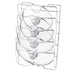 Five-Layer Wall-Mounted Pot Lid Rack — Iron Wire, Rust-Free, Silver