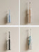 Wall‑Mounted Electric Toothbrush Holder — Clear Plastic Storage Rack