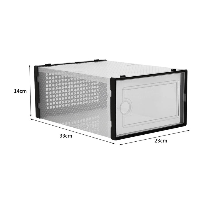 Pack of 12 Stackable Shoe Storage Boxes