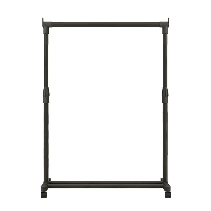 Telescopic Heavy-Duty Metal Clothes Rack on Wheels — Adjustable Garment & Drying Rack