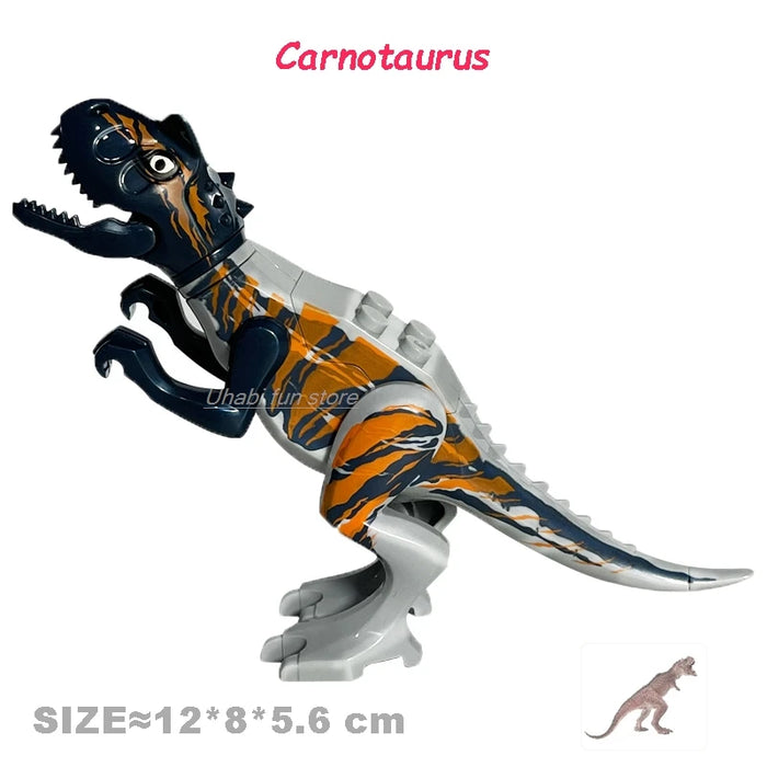 Jurassic Dinosaur Building Set — Triceratops, Velociraptor, T‑Rex, Indominus (Age 6+)