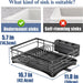 Large Rustproof Steel Dish Rack with Drainboard & Utensil Holder – Black