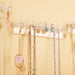 3-Pack Wall-Mounted Necklace Holder with 8 Hooks – Clear Plastic Jewellery Organiser
