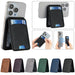 Magnetic PU Leather Wallet Phone Case with Stand and Card Pocket — MagSafe Compatible